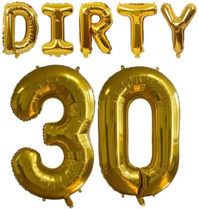 Kapoor stores Solid KS DIRTY 30 Foil Balloons for Naughty 30th Birthday Balloon