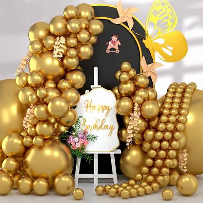 nakomoco Solid Elite Birthday decoration Kit of 34 pcs – For Kids, Husband, girls, wife Balloon