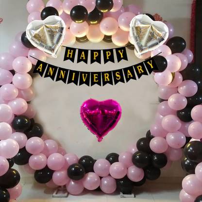 Almoda Creations Solid Anniversary Balloons Decoration For Wedding Anniversary Balloon