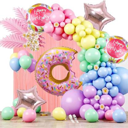 PopTheParty Printed Donut Theme birthday decoration for birthday party Balloon