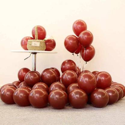 Decor Mart Solid High Quality Brown Birthday Balloon - Best -(Air/Helium) Balloon