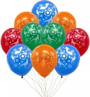 FLICK IN Printed 50 pcs Football Balloons For Decoration Sport Theme Birthday Decorations Kit Balloon