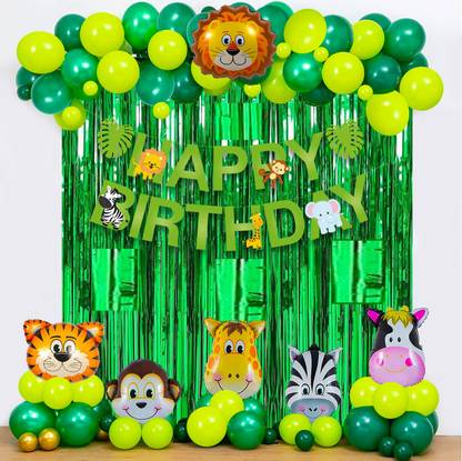 DAY DECOR Solid Happy Birthday Decoration Kit Pcs- 59 Party Balloons, Birthday Combo Balloon