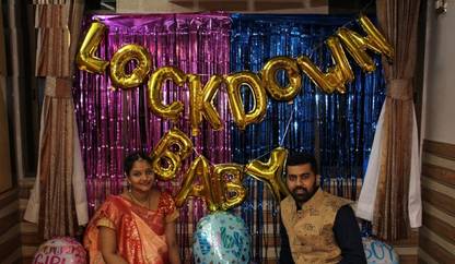 gorgeous moment Solid baby shower -Lockdown Baby foil balloon- Balloon