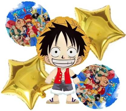 Bash N Splash Printed One Piece Theme Foil Balloon Set Birthday Party Decoration monkey d luffy Balloon Bouquet