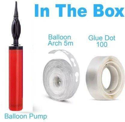 PARTY MIDLINKERZ Solid Balloon Pump with Glue Dots & Arch Strip Roll for Balloon