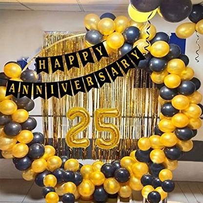 groovywings Solid 25th Anniversary Decoration Items Balloon