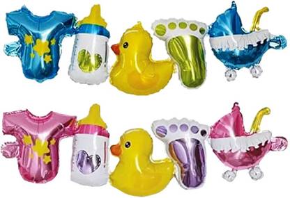 PopTheParty Printed Multi color duck garland for baby shower girl/boy Balloon