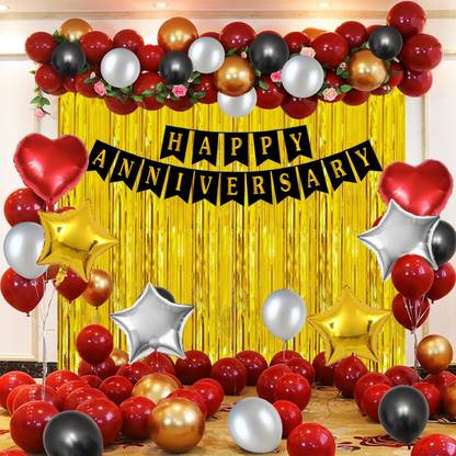 party assets Solid Happy Anniversary Decoration Combo Balloon