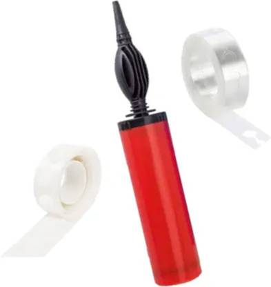 Inispire2Fashion Solid Manual Balloon Hand Pump with Glue Dots Balloon