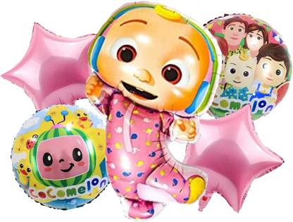 Fun Affairs Printed Cocomelon Character Theme Balloon for Decoration Kids Birthday Party Celebration Balloon Bouquet