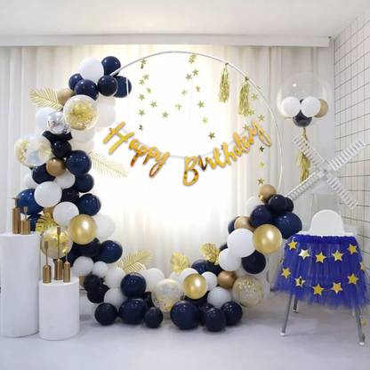 BUC Solid Happy Birthday Decoration Kit Combo Theme Décor | Birthday Decoration Items Set Balloon