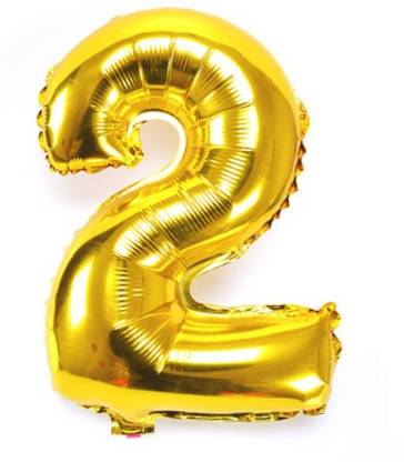 PartyballoonsHK Solid 40 inch gold balloon. 2nd birthday balloon, number 2 ( Two) balloon, gold foil balloon, Second birthday balloon. Balloon