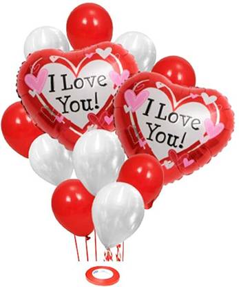 happiration Solid heart shapse printed balloon-pack of 22 Balloon