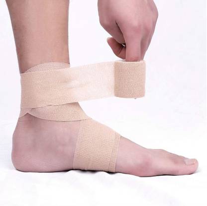 Digital Shoppy Self Adhesive Elastic Bandage Muscle Tape Knee Support (Beige) Mediem Bandage Protector