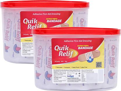 Quik Relif Antibacterial Adhesive Bandage Strips Water Proof Non-Stick Skin-Friendly-400pcs Bandage Protector