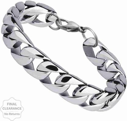 P R Production Sterling Silver, Stainless Steel Sterling Silver Bracelet