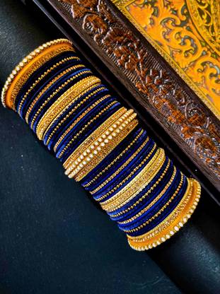 Metal Zircon, Beads Bangle Set