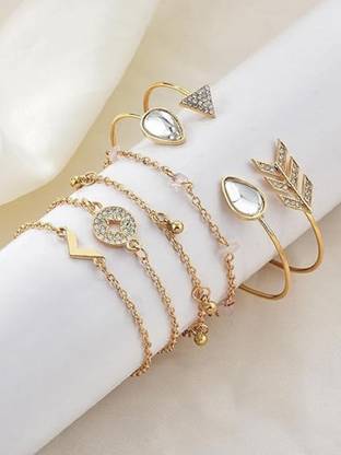 Daliva Alloy Gold-plated Bracelet Set