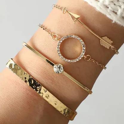 Vembley Alloy Gold-plated Bracelet Set