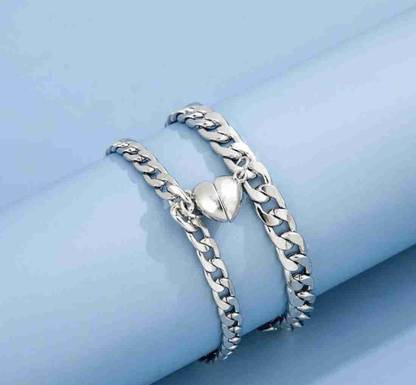P R Production Sterling Silver, Stainless Steel Sterling Silver Bracelet