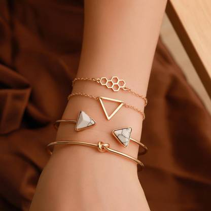Vembley Alloy Gold-plated Bracelet Set