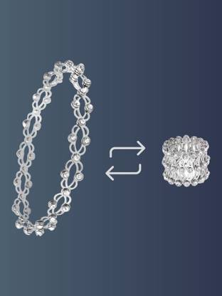 RKB SALES Alloy Cubic Zirconia Silver Bracelet