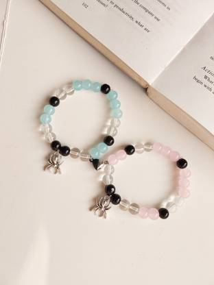 Icandies Stone, Glass Beads, Crystal Bracelet