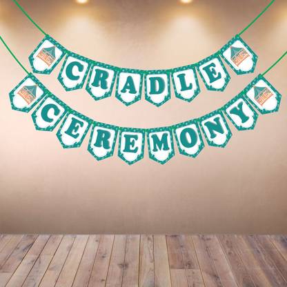 Wobbox Cradle Ceremony Bunting Banner, Cradle Ceremony Decoration Items Banner