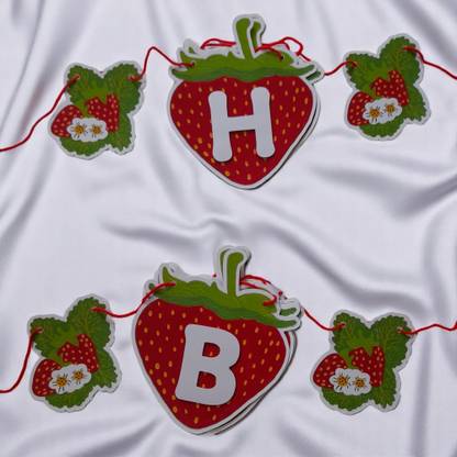 Partybus Strawberry Happy Birthday | Custom Name Banner