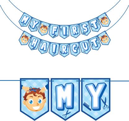 Wobbox My First Hair Cut Banner, Mundan Ceremony Banner, Mundan Ceremony Decoration Banner