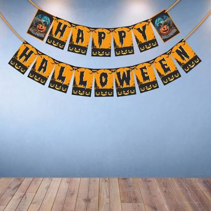 Wobbox Halloween Bunting Banner (Happy Halloween), Halloween Decoration Item Banner