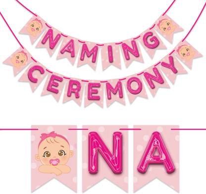 Wobbox Naming Ceremony "Naming Ceremony" , Naming Ceremony Decoration Item Banner