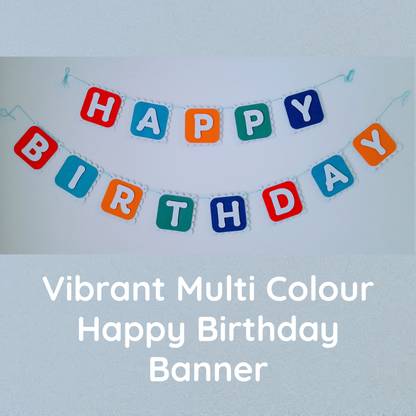 Partybus Multi Colour Happy Birthday |Colourful Happy Birthday Banner