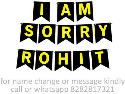 Midas Kraft Rohit I am Sorry M Banner 0C. Banner