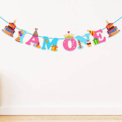 ZYOZI 1st Birthday Decoration Banner, Multicolor Banner For Birthday Banner