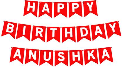 Midas Craft Happy Birthday Anushka_01. Pennant Banner