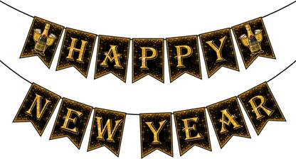 ZYOZI Happy New Year Banner 2024 / Happy New Year Decorations Banner