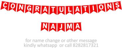Midas Kraft Congratulations Najma M Banner 0H. Banner