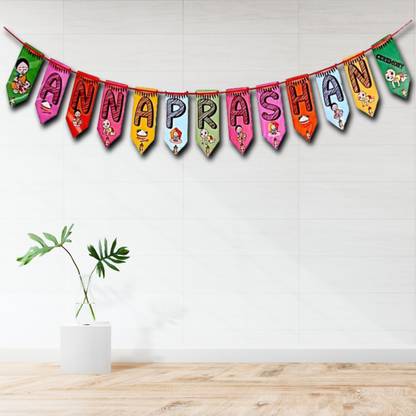 SQUIDSY Annaprashan Banner – Celebrate Your Baby's First Rice Feeding Ceremony Banner