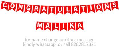 Midas Kraft Congratulations Malika M Banner 0H. Banner