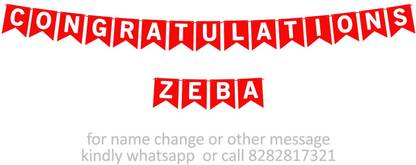Midas Kraft Congratulations Zeba M Banner 0H. Banner