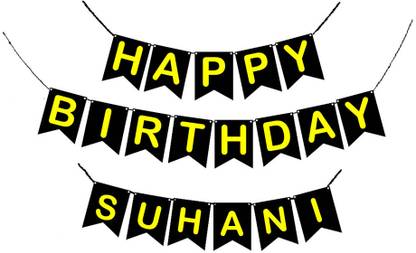 GIFTUATION Happy Birthday Suhani / Printed Birthday Banner for Boys & Girls Banner