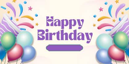 DPELITE Birthday Banner Decorations Happy | Happy Birthday Flex 4X7 FT Banner