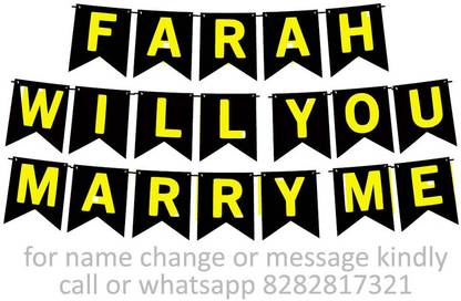 Midas Kraft Will You Marry Me Farah Proposal M Banner 0F. Banner