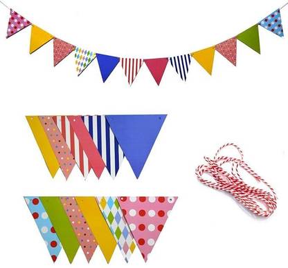 PopTheParty Bunting Flags Banner Decoration - (Multicolour) Banner