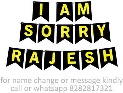 Midas Kraft Rajesh I am Sorry M Banner 0C. Banner