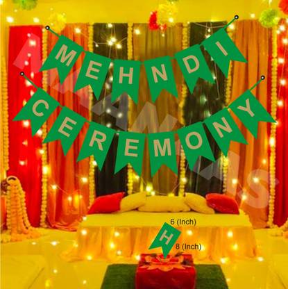 MAANAAS Mehndi Ceremony Decoration/ Mehndi rasam/ Mehandi ceremony rasam Party Items Banner