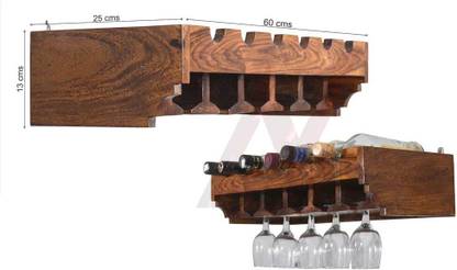 KHATIARTS Solid Wood Bar Cabinet