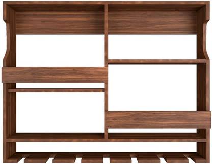 ODEJIA Sheesham Wood Bar Cabinet Solid Wood Bar Cabinet